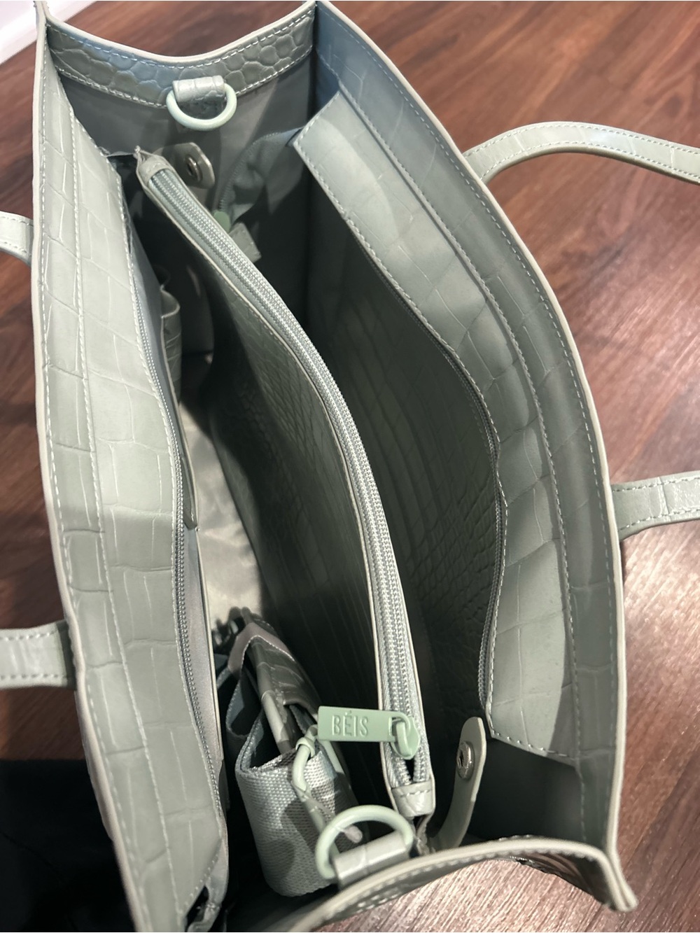 New Beis mini work tote in slate croc - Picture 12 of 14